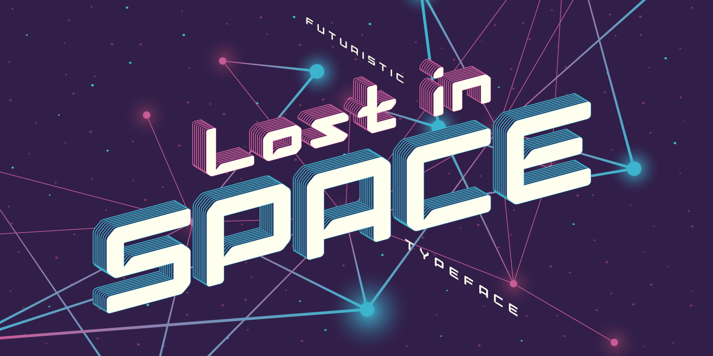 Beispiel einer Lost in space-Schriftart